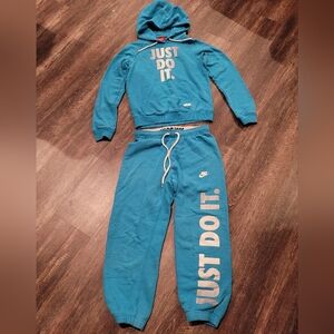 Nike blue hoodie xsmall matching Sweatpants small